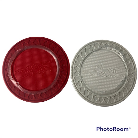 Games New Vintage Poker Chips Bee Casino Quality 10 Count Ivory Red